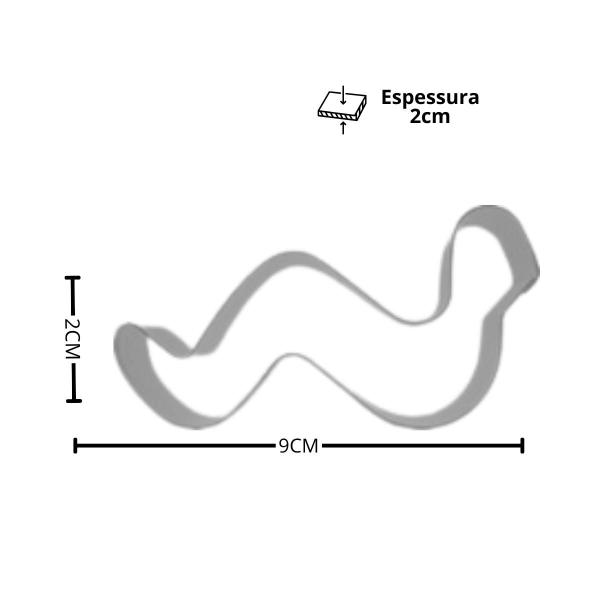 Imagem de Cortador de Biscoito em Aço Inox Formato Minhoca