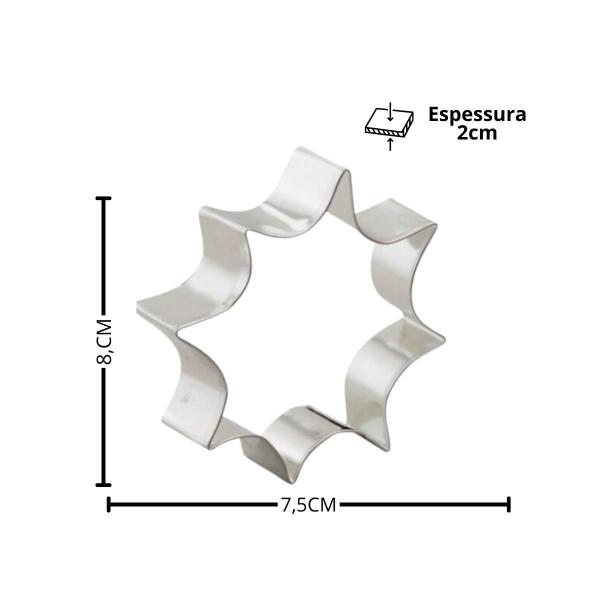 Imagem de Cortador De Biscoito Em Aço Inox Formato Sol