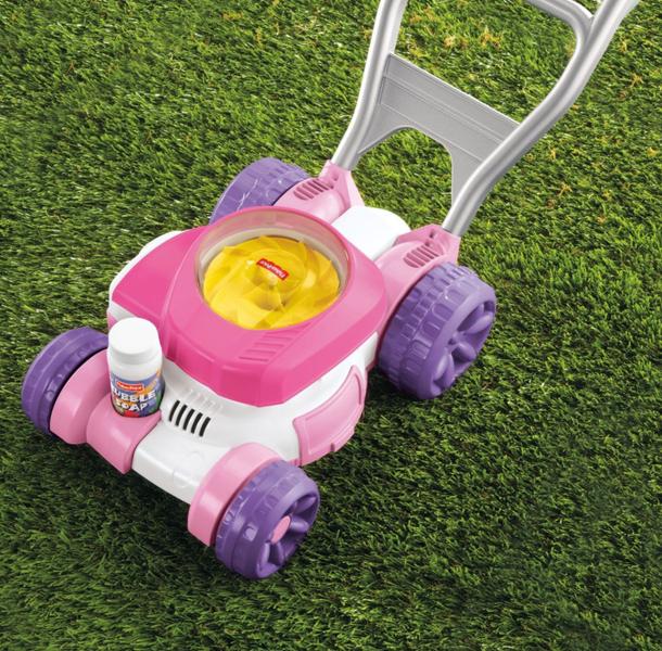 Imagem de Cortador de bolhas Fisher-Price Pink com solução de som e bolhas