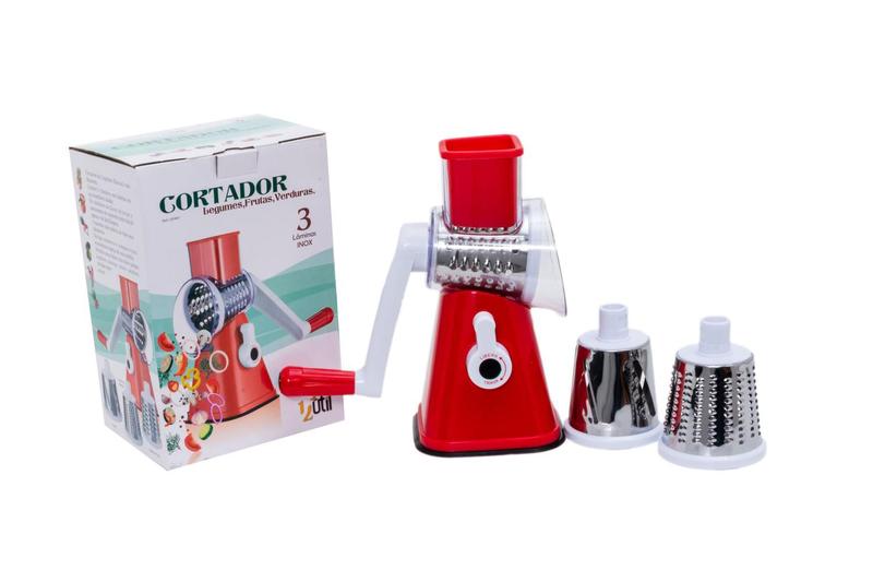 Imagem de Cortador de Cenoura 3 Laminas Inox 123Util Vermelho 