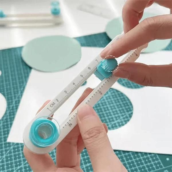 Imagem de Cortador de Círculo Ajustável 360° para Scrapbooking - Ferramenta de Precisão