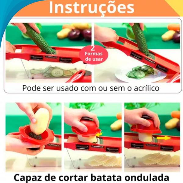 Imagem de Cortador de Frutas e Legumes Inox Portátil