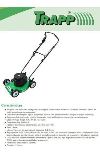 Imagem de Cortador De Grama Elétrico Sl 350 Com Trava Trapp Mono 1300w