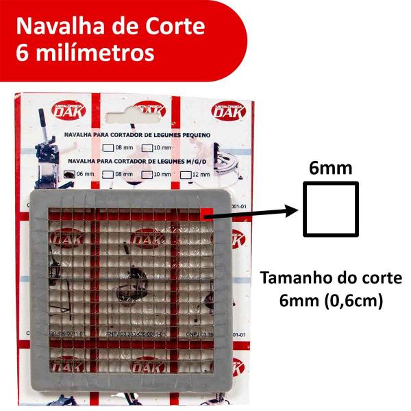 Imagem de Cortador de Legumes DAK MÉDIO 6mm Manual profissional