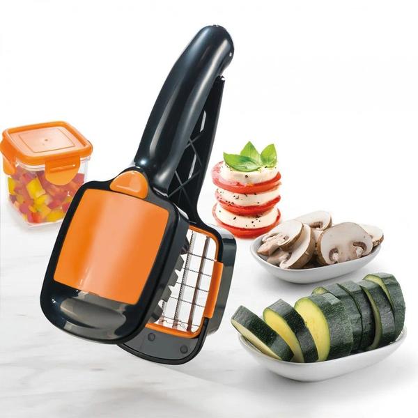 Cortador de Legumes Frutas Verduras 5 em 1 Nicer Dicer - Mundo Thata Imagem de Cortador de Legumes Frutas Verduras 5 em 1 Nicer Dicer