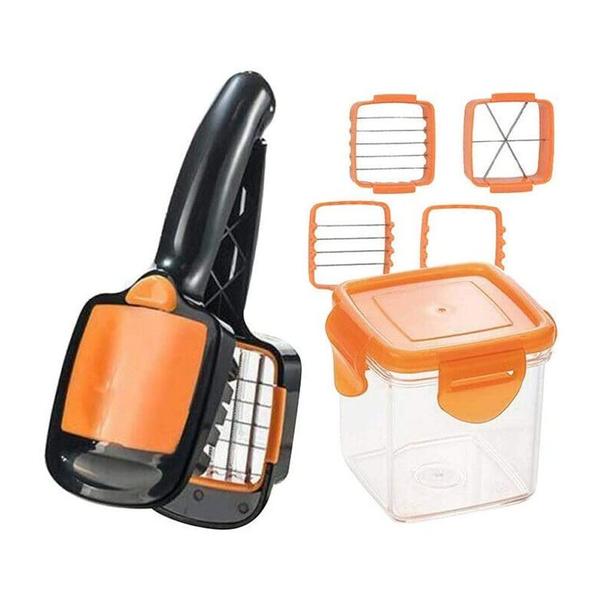 Cortador de Legumes Frutas Verduras 5 em 1 Nicer Dicer - Mundo Thata Imagem de Cortador de Legumes Frutas Verduras 5 em 1 Nicer Dicer