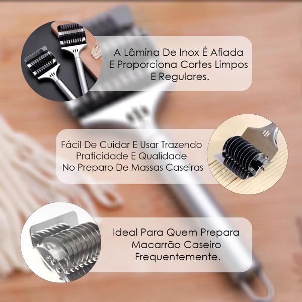 Imagem de Cortador de Macarrão e Massas de Inox - Cozinha Profissional