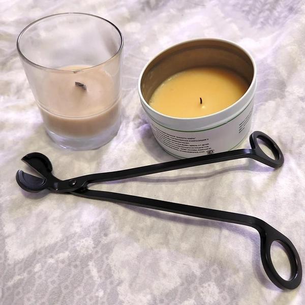Cortador de Pavio de Vela de 18cm em Aço Inoxidável - Cabeça Redonda Imagem de Cortador de Pavio de Vela de 18cm em Aço Inoxidável - Cabeça Redonda