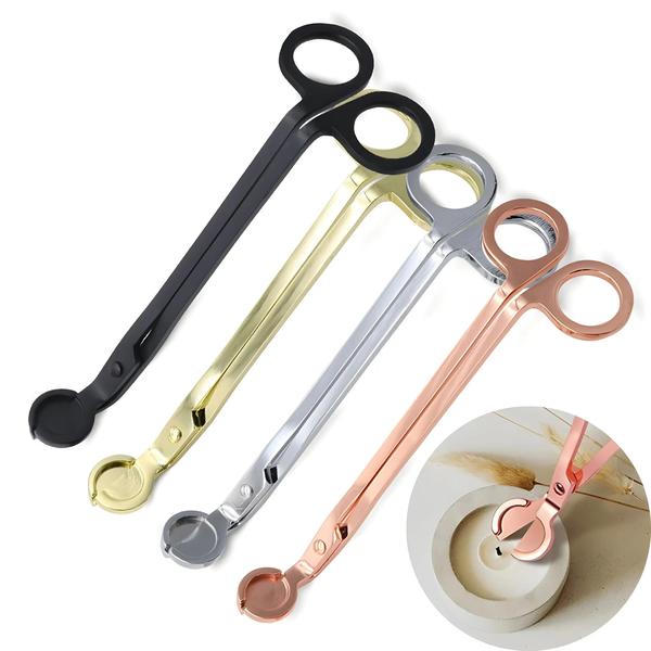 Cortador de Pavio de Vela de 18cm em Aço Inoxidável - Cabeça Redonda Imagem de Cortador de Pavio de Vela de 18cm em Aço Inoxidável - Cabeça Redonda