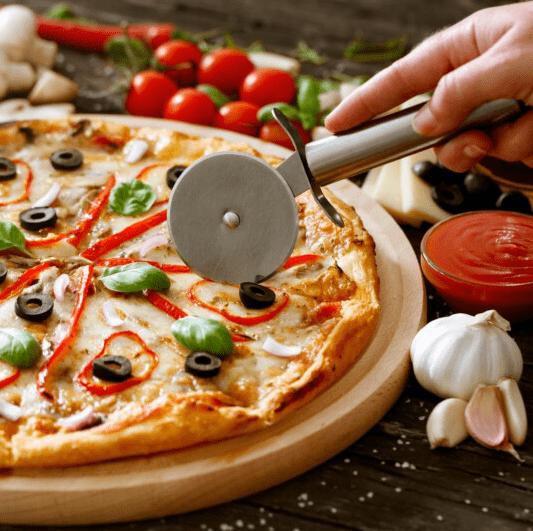 Imagem de Cortador de Pizza Massas Aço Inox 20 Cm Gourmet