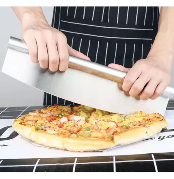 Imagem de Cortador De Pizza, Pães, Bolos E Torta Em Aço Inox 35cm