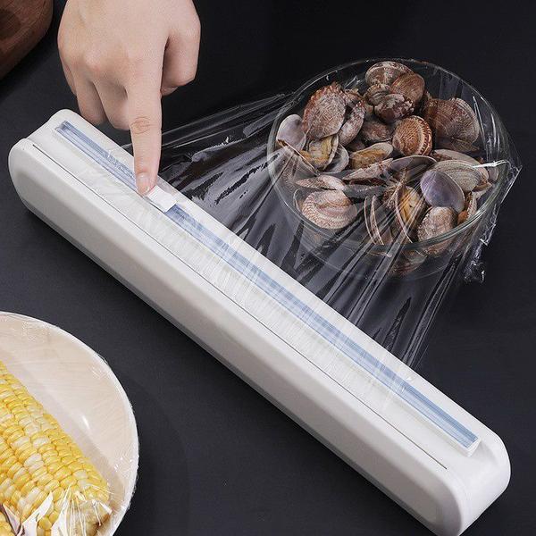 Imagem de Cortador de Plastico Filme Papel Aluminio com ventosas para armazenamento de Alimentos