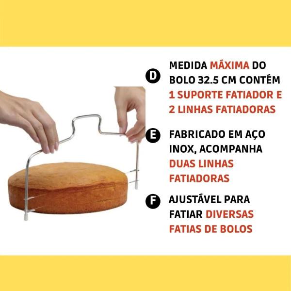 Imagem de Cortador E Nivelador Ajustável Para Bolo Cozinha Confeitaria