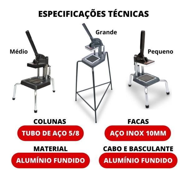 Cortador e Picador de Legumes e Batata Industrial Pequeno Mesa Inox Vitalex Imagem de Cortador e Picador de Legumes e Batata Industrial Pequeno Mesa Inox Vitalex