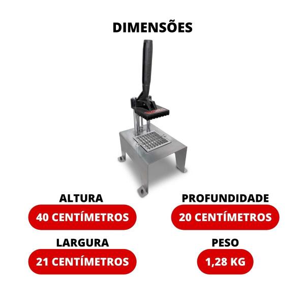 Cortador e Picador de Legumes e Batata Industrial Pequeno Mesa Inox Vitalex Imagem de Cortador e Picador de Legumes e Batata Industrial Pequeno Mesa Inox Vitalex