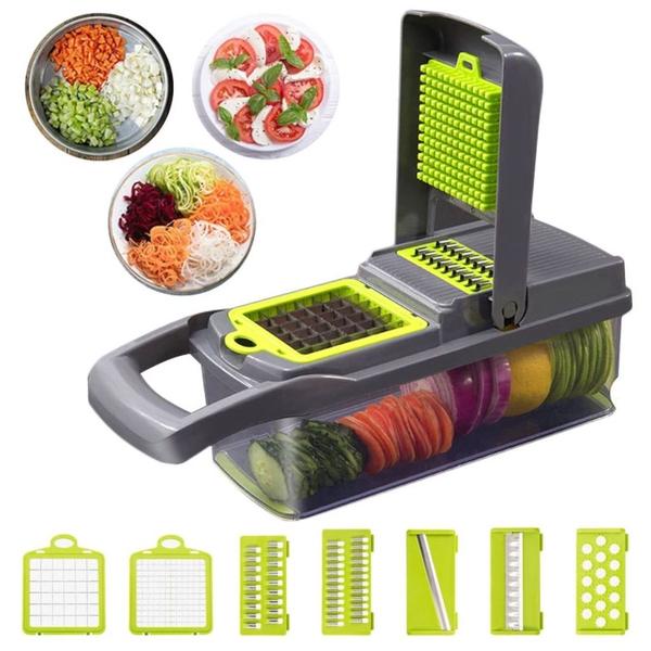 Imagem de Cortador Fatiador de Legumes Frutas Nicer Dicer Plus - Ralador e Descascador Multifuncional De Alimentos - ENVIO RÁPIDO