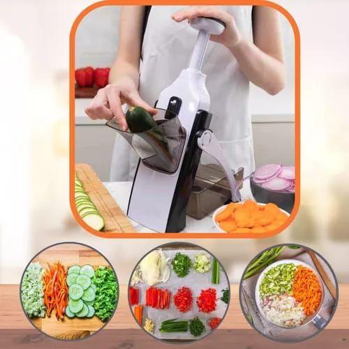 Imagem de Cortador Fatiador Mandoline Multifuncional 5 Funções para Cortar Batata Legumes e Vegetais Food Chopper Inovador TOP