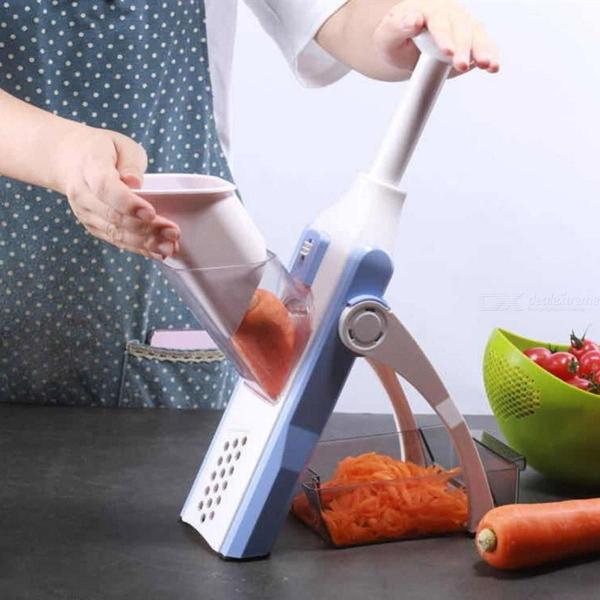 Cortador Fatiador Multifuncional 5 Funções Plástico Aço Inox - CLINK Imagem de Cortador Fatiador Multifuncional 5 Funções Plástico Aço Inox
