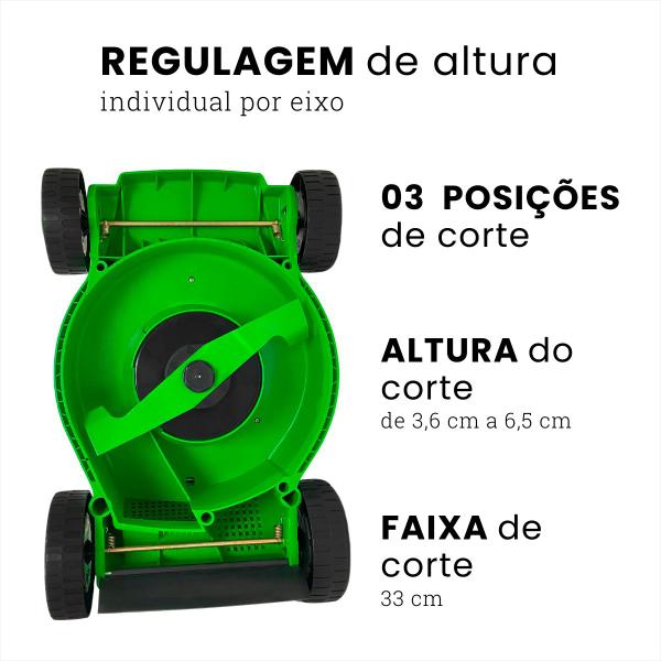 Imagem de Cortador Grama Elétrico Carrinho Aparador Trapp WM-350 1800w Máquina Cortar Aparar Capinadeira Jardim Mato C/ Recolhedor