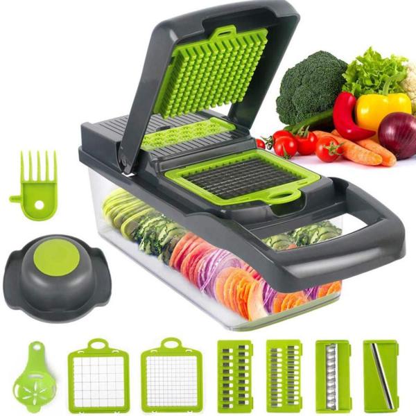 Cortador Multi Fatiador Nicer Alimentos E Frutas 13 Em 1 Cortador Multi Fatiador Nicer Alimentos E Frutas 13 Em 1