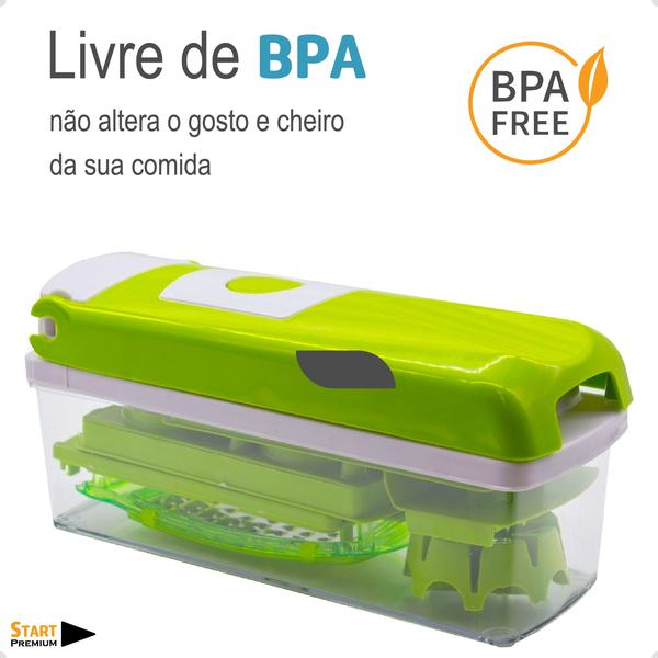 Imagem de  Cortador Multi Fatiador Nicer Dicer Alimentos Frutas 10 Em 1 Linha Premium