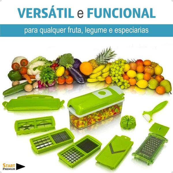 Imagem de  Cortador Multi Fatiador Nicer Dicer Alimentos Frutas 10 Em 1 Linha Premium