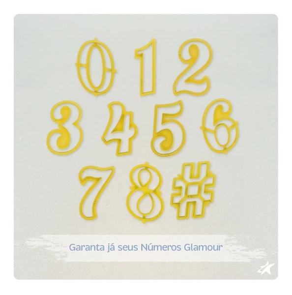 Imagem de Cortador Numeros Glamour 8,5cm Biscuit Vela Massa Blue Star