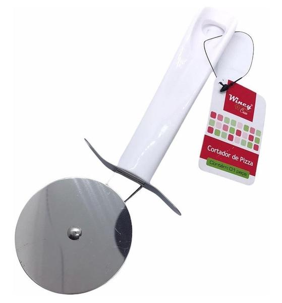 Cortador Para Pizza Profissional Lâmina Aço Inox 21cm massas esfirras para comercio casa praticidade rapidez - Wincy Imagem de Cortador Para Pizza Profissional Lâmina Aço Inox 21cm massas esfirras para comercio casa praticidade rapidez