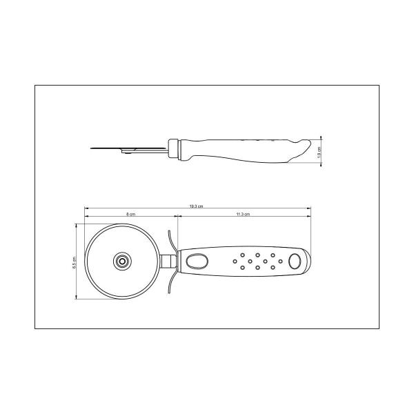 Imagem de Cortador para Pizza Tramontina Utilitá em Aço Inox com Cabo de Polipropileno Preto