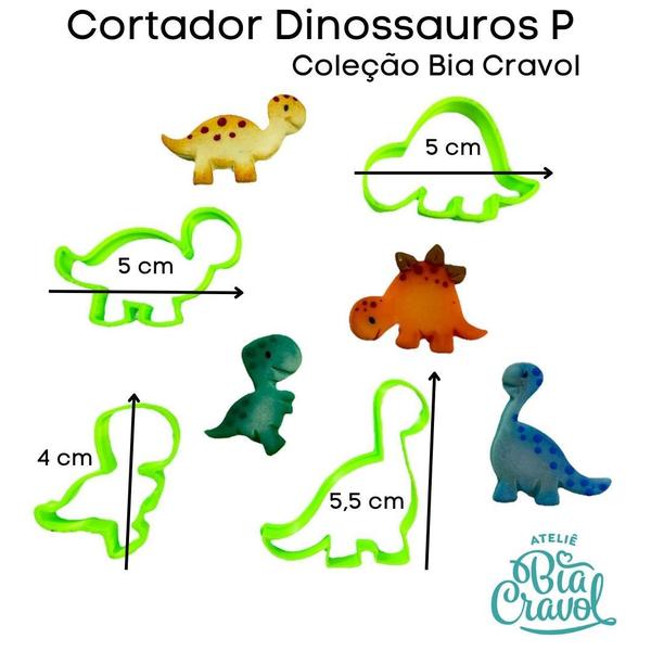 Imagem de Cortadores de Biscuit Dinossauro P - Coleção Bia Cravol