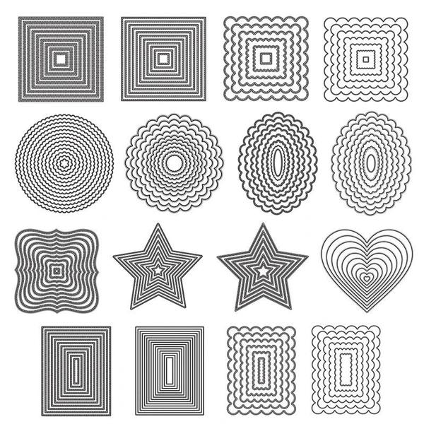 Imagem de Corte De Metal Dados Retângulo Quadrado Redondo Oval Coração Estrela Quadro Para Diy Scrapbooking