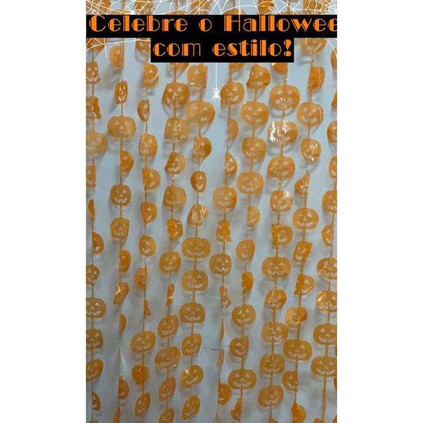 Imagem de Cortina Abobora Halloween Susto Dia Bruxa Decoracao Festa