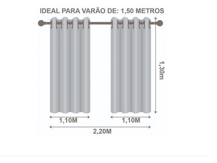 Imagem de Cortina Ambiente Sala Quarto Escritorio Blackout Pvc Corta Luz 100 % 2,20 X 1,30 Blecaute Escura