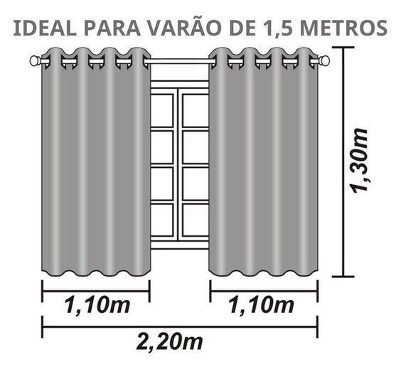 Imagem de Cortina Blackout 2,20 x 1,30 Blecaute Black Out Bloqueia Luz