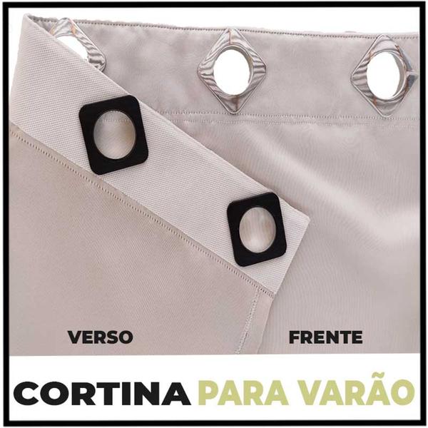 Imagem de Cortina blackout 5x2,60 Sala E quarto blecaute Ana cinza
