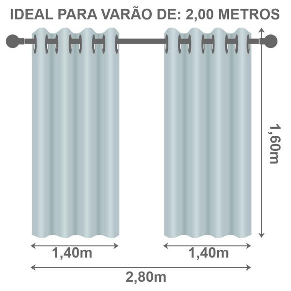 Imagem de Cortina Blackout Corta Luz 2,8 x 1,6 Para Sala Blecaute