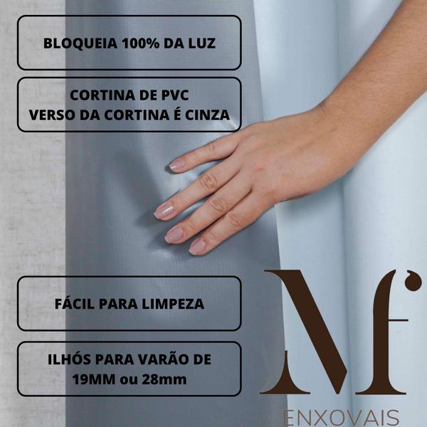 Imagem de Cortina Blackout de Janela PVC 2,80M x 1,00M Corta 100% a Luz Atacado