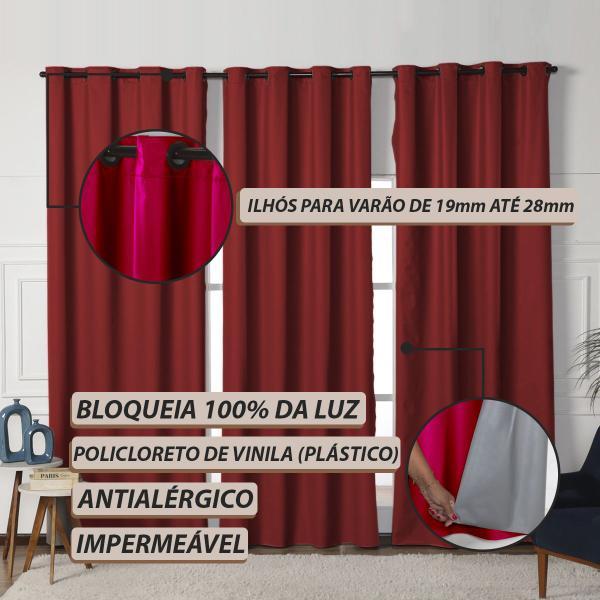 Imagem de Cortina Blackout De PVC 4,20 x 2,30 Para Sala Quarto Porta