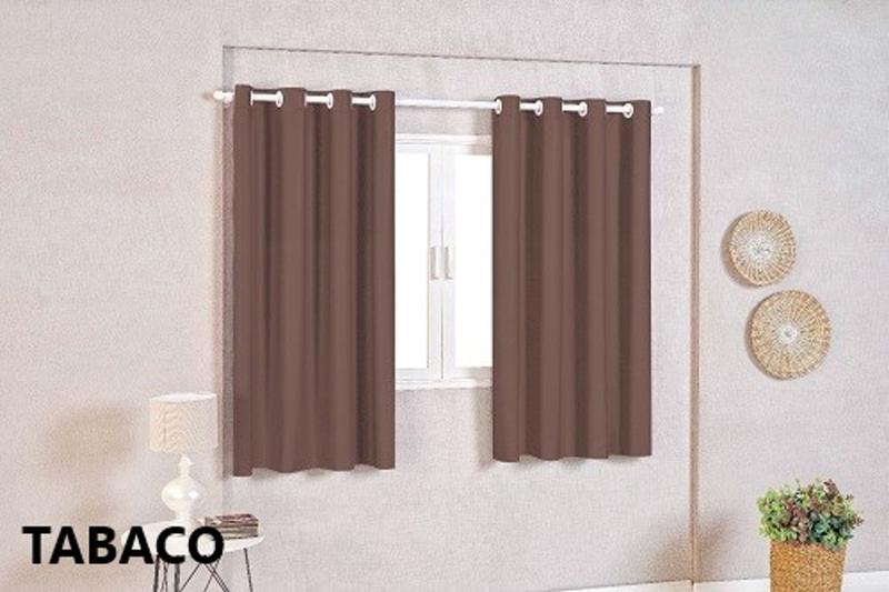 Imagem de Cortina Blackout PVC 2,00x1,30 Corta Luz 100% Sala e Quarto Varão Simples