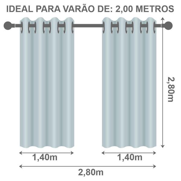 Imagem de Cortina Blackout PVC corta 100 % a luz 2,80 m x 2,80 m Cinza