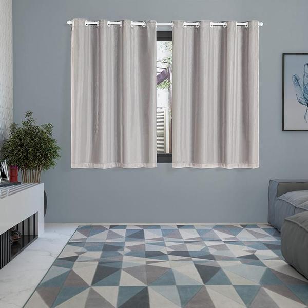 Imagem de Cortina Blackout Pvc Prata Com Voil 2,80 M X 1,60 M Cinza