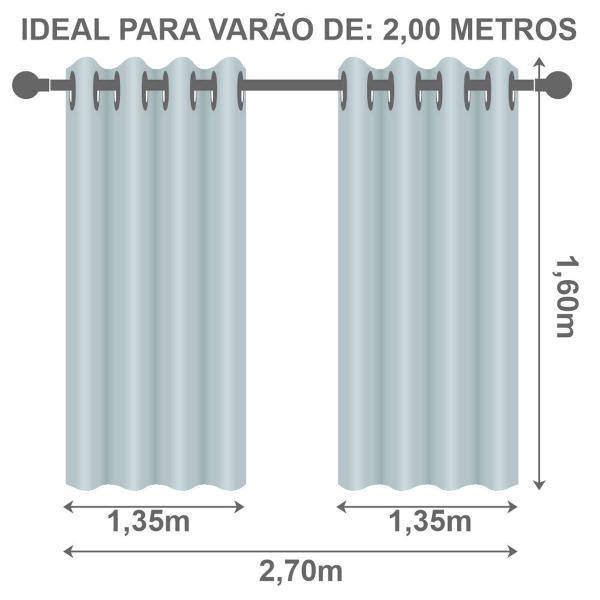 Imagem de Cortina Blackout Tecido Class 2,70m x 1,60m Blecaute Sala Corta Luz Bloqueia Claridade Sala Quarto