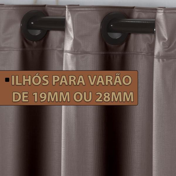 Imagem de Cortina Blecaute de PVC 2,20m x 1,30m Marrom Corta Luz