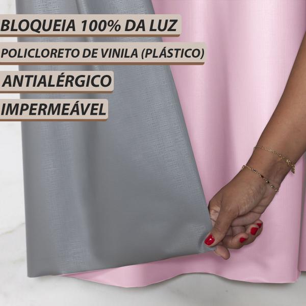 Imagem de Cortina Blecaute de PVC 2,80m x 2,80m Rosa