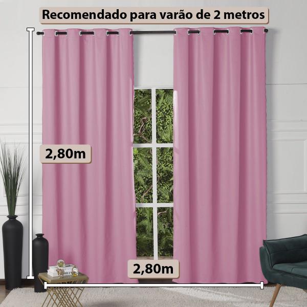 Imagem de Cortina Blecaute de PVC 2,80m x 2,80m Rosa