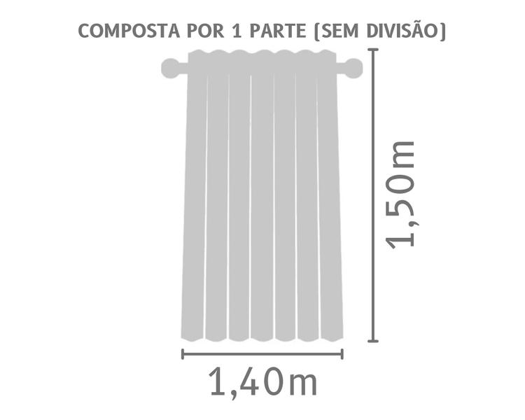 Imagem de Cortina Blecaute Tecido Areia 1,40x1,60 Janela Porta