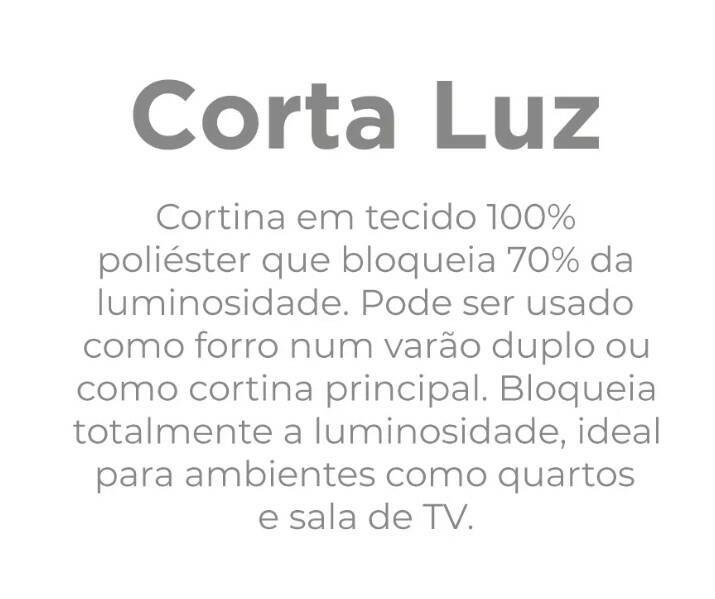 Imagem de Cortina Corta Luz 70% Tecido 2.60m x 1.70m Liso Bella Janela