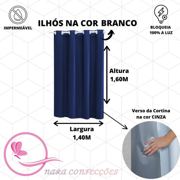 Imagem de Cortina Corta Luz Blackout 1,40M x 1,60M Pequena Menino Menina