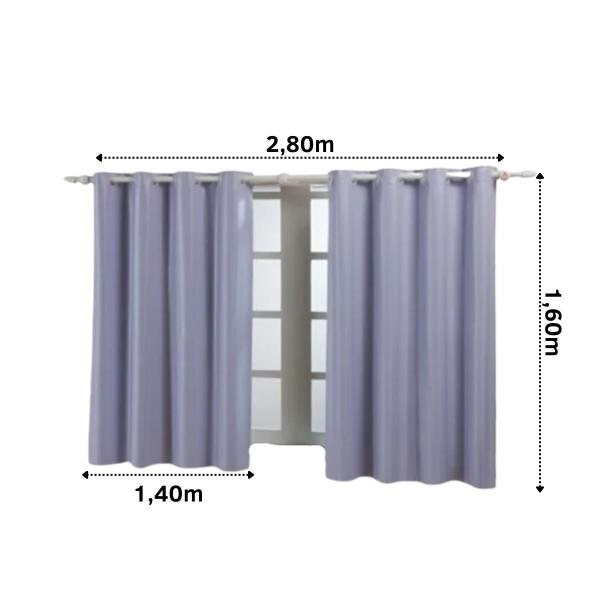 Imagem de Cortina Corta Luz Blackout Pvc Lilás 2,80m x 1,60m