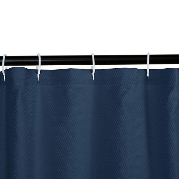 Imagem de Cortina de chuveiro Amazon Basics Waffle Weave 180x180cm Navy Blu